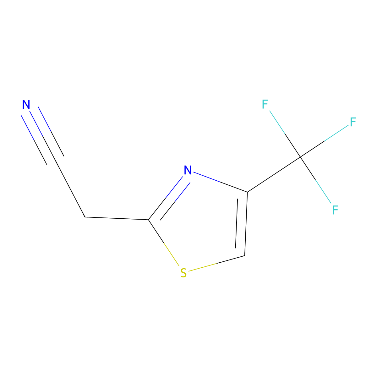 2-(4-(Trifluoromethyl)-1,3-thiazol-2-yl)acetonitrile molecular structure, CAS 329978-21-4