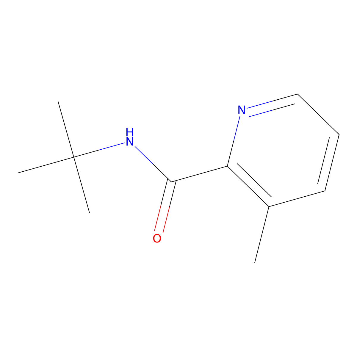 N-tert-Butyl-3-methylpyridine-2-carboxamide molecular structure, CAS 32998-95-1
