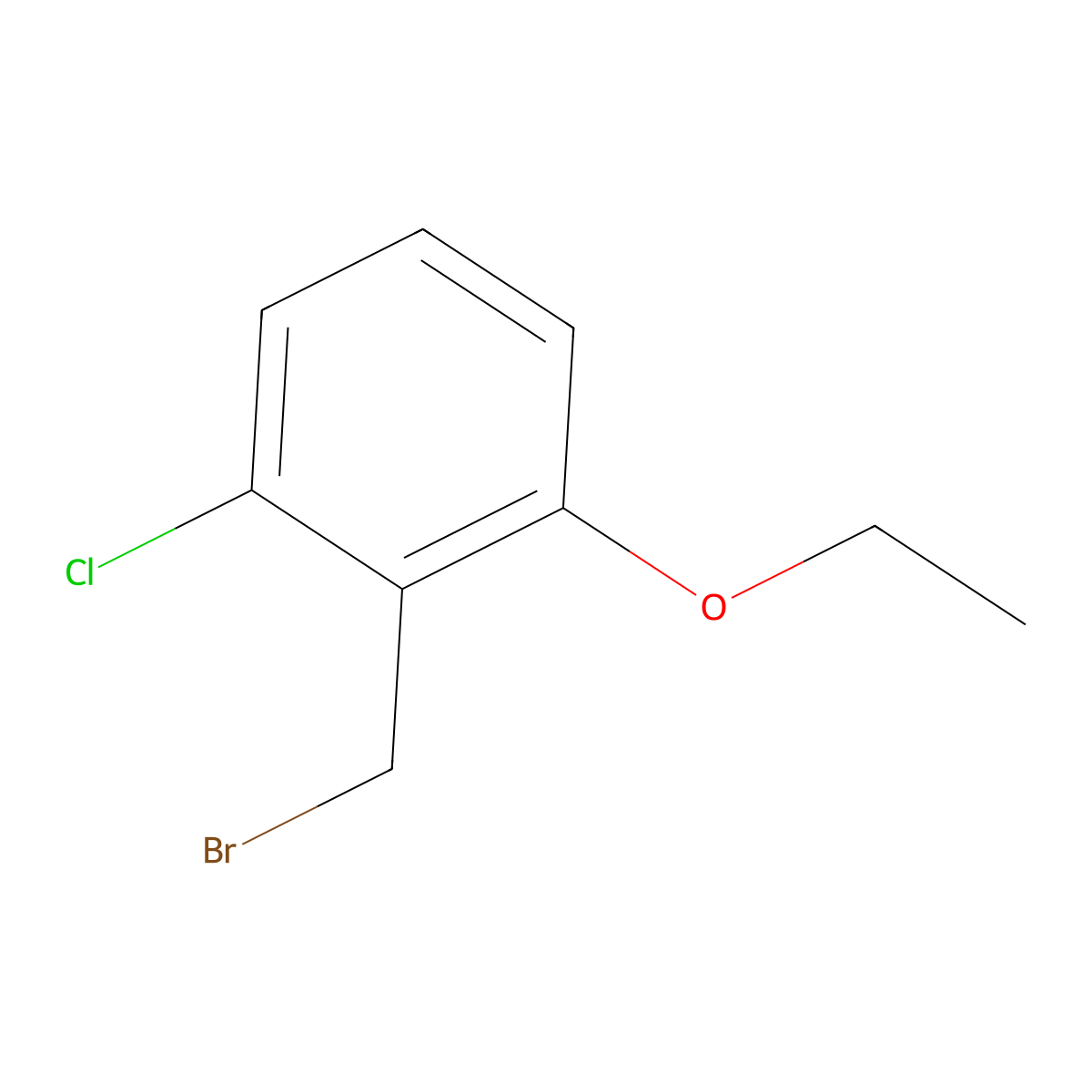 2-(Bromomethyl)-1-chloro-3-ethoxybenzene molecular structure, CAS 329980-82-7