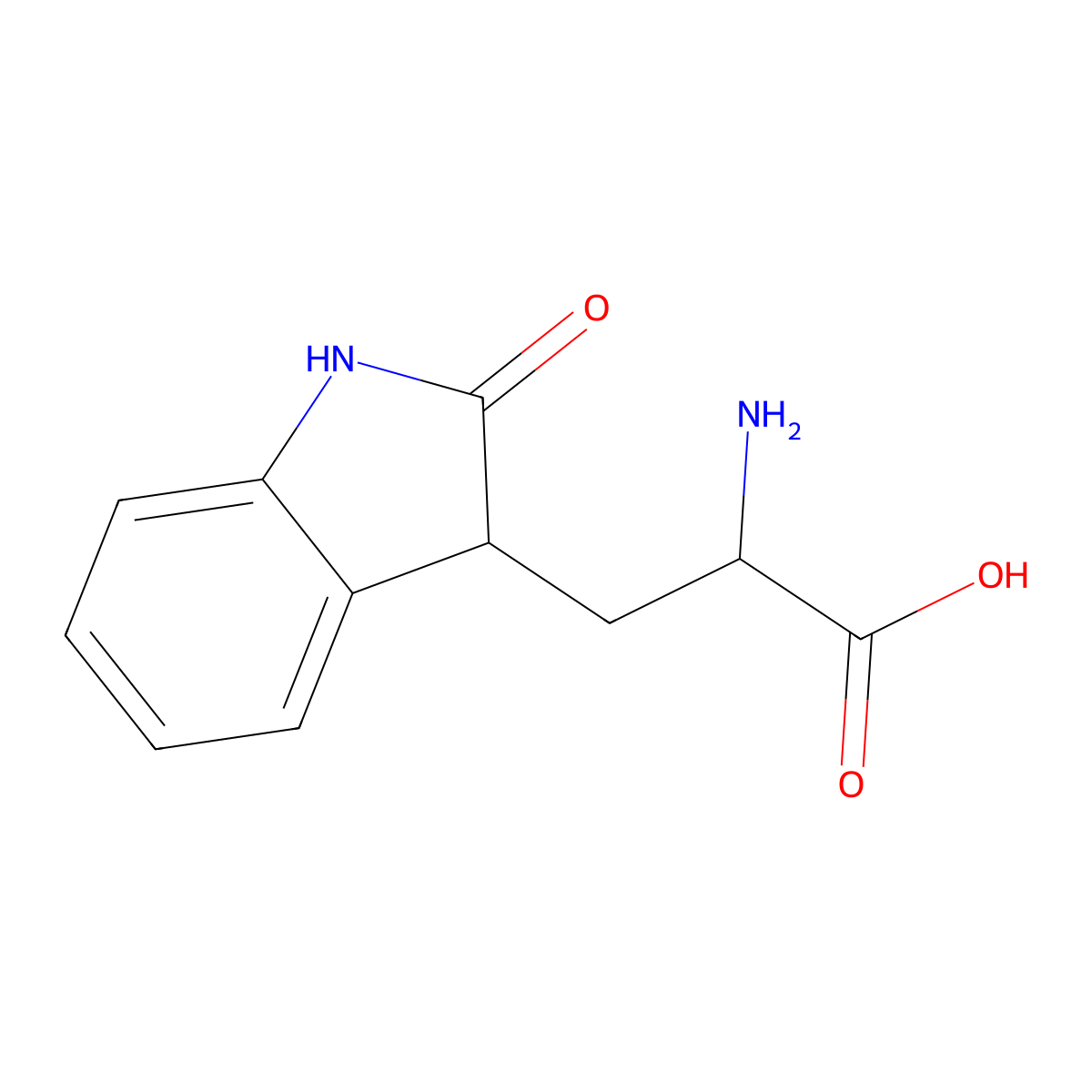 Oxindolylalanine molecular structure, CAS 32999-55-6