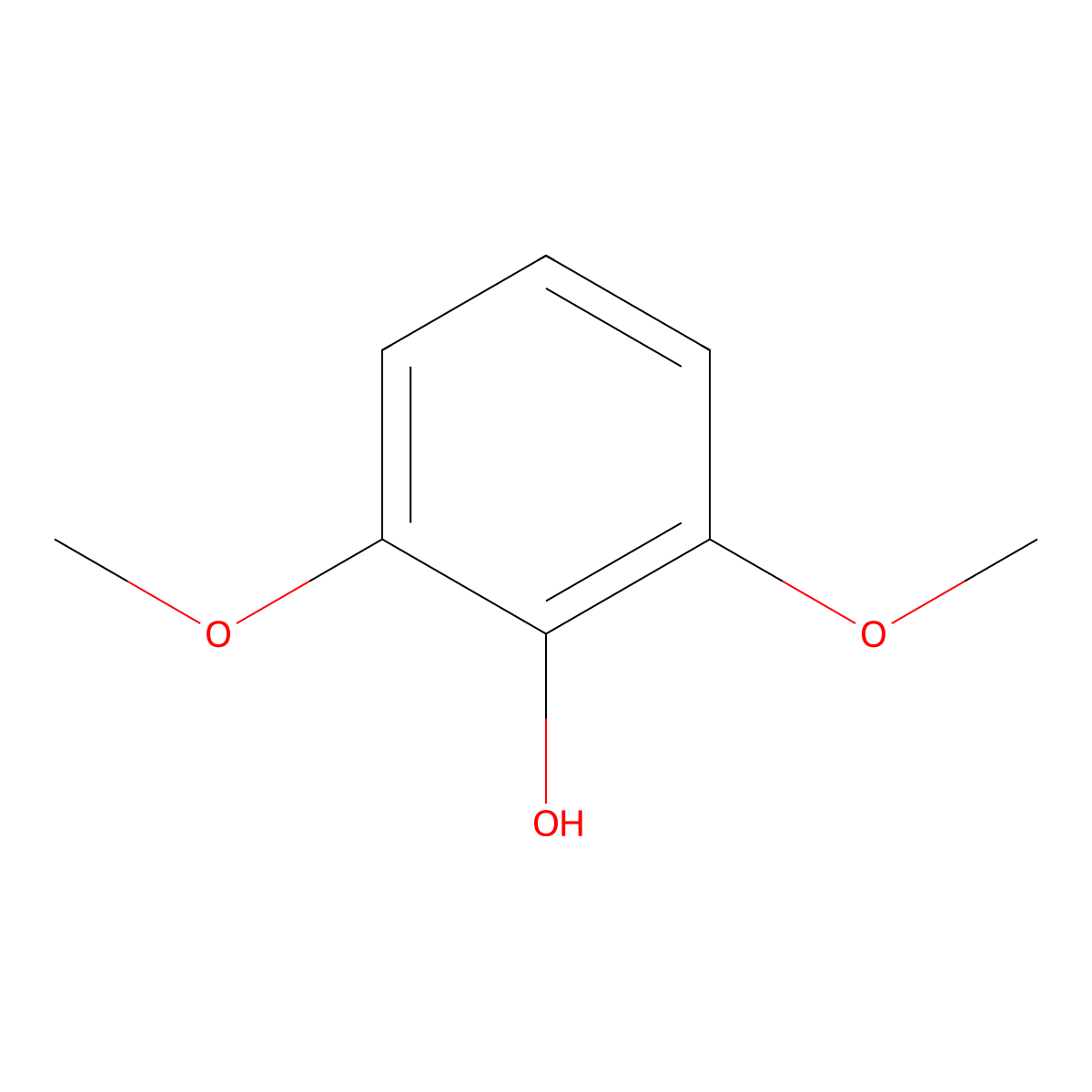 2,6-Dimethoxyphenol molecular structure, CAS 33-51-2