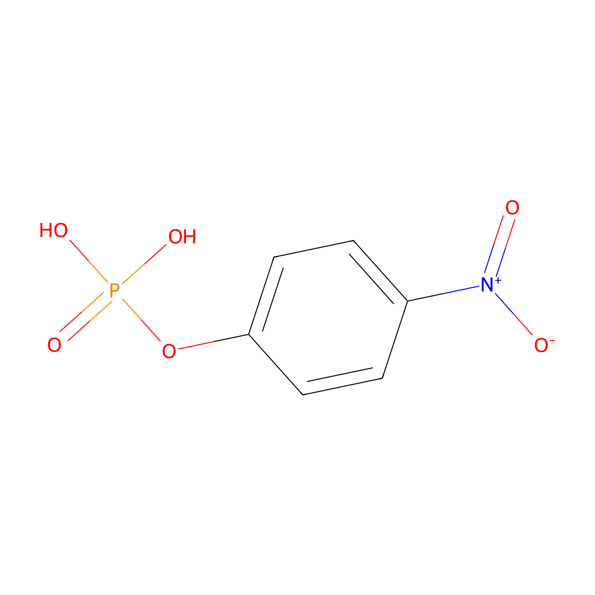 4-Nitrophenyl Phosphate molecular structure, CAS 330-13-2