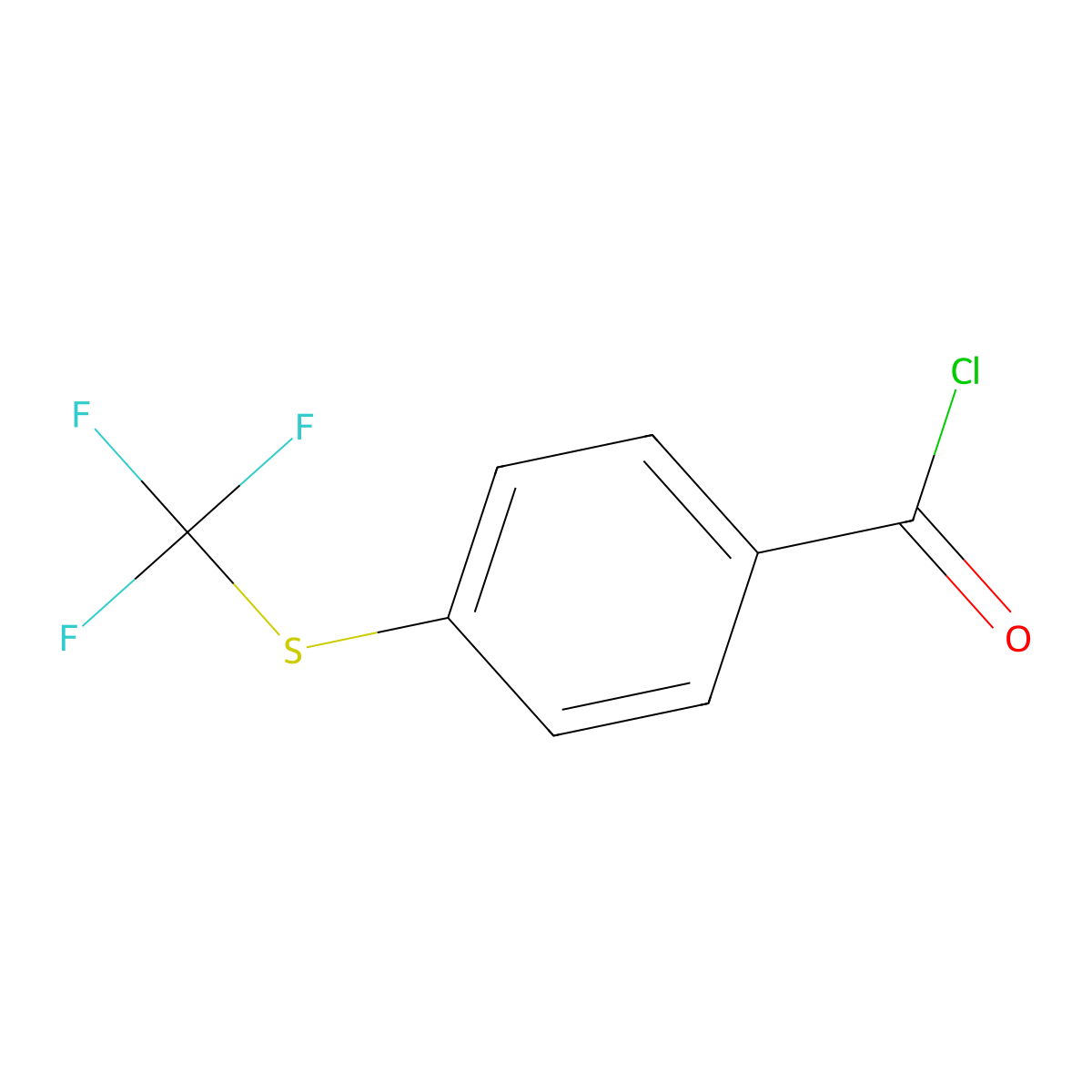 4-(Trifluoromethylthio)benzoyl chloride molecular structure, CAS 330-14-3