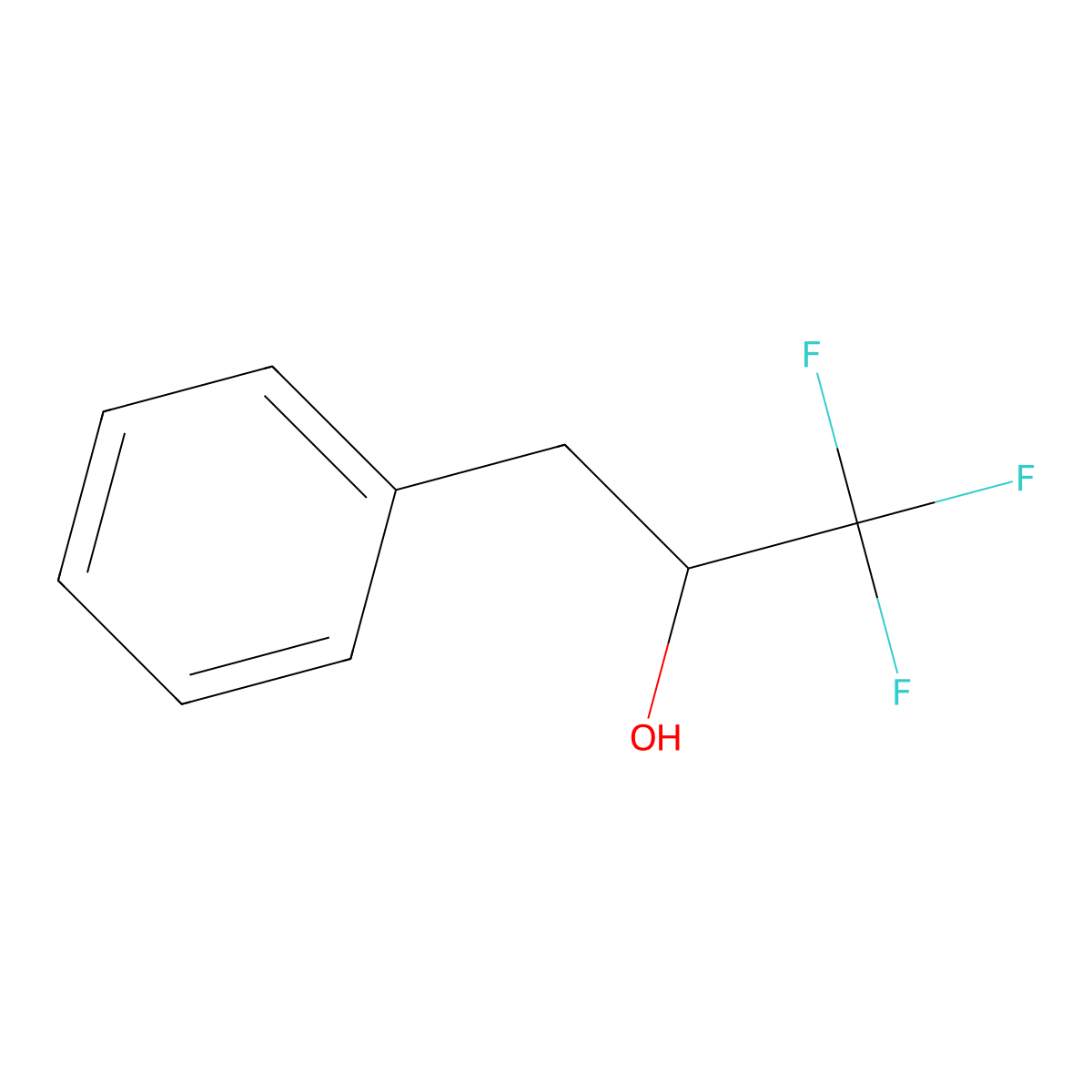 1,1,1-Trifluoro-3-phenylpropan-2-ol molecular structure, CAS 330-72-3