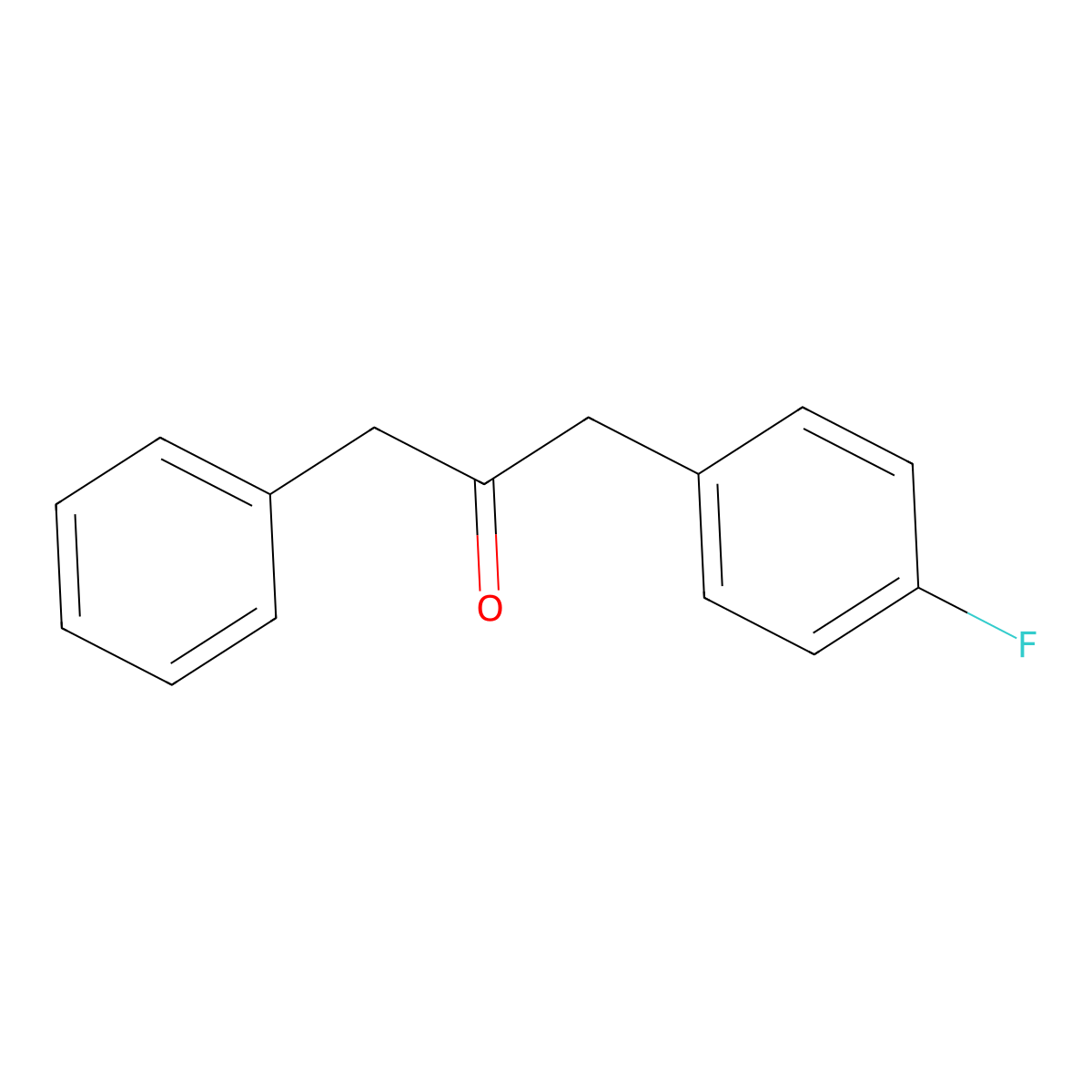 1-(4-Fluorophenyl)-3-phenylpropan-2-one molecular structure, CAS 330-97-2