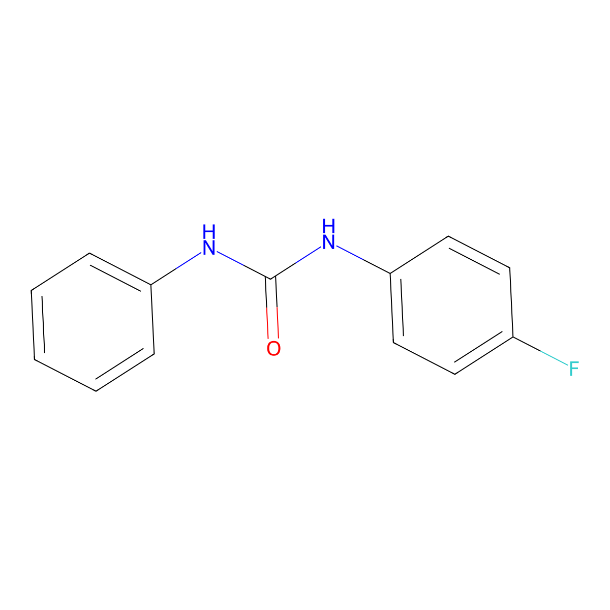 1-(4-Fluorophenyl)-3-phenylurea molecular structure, CAS 330-98-3