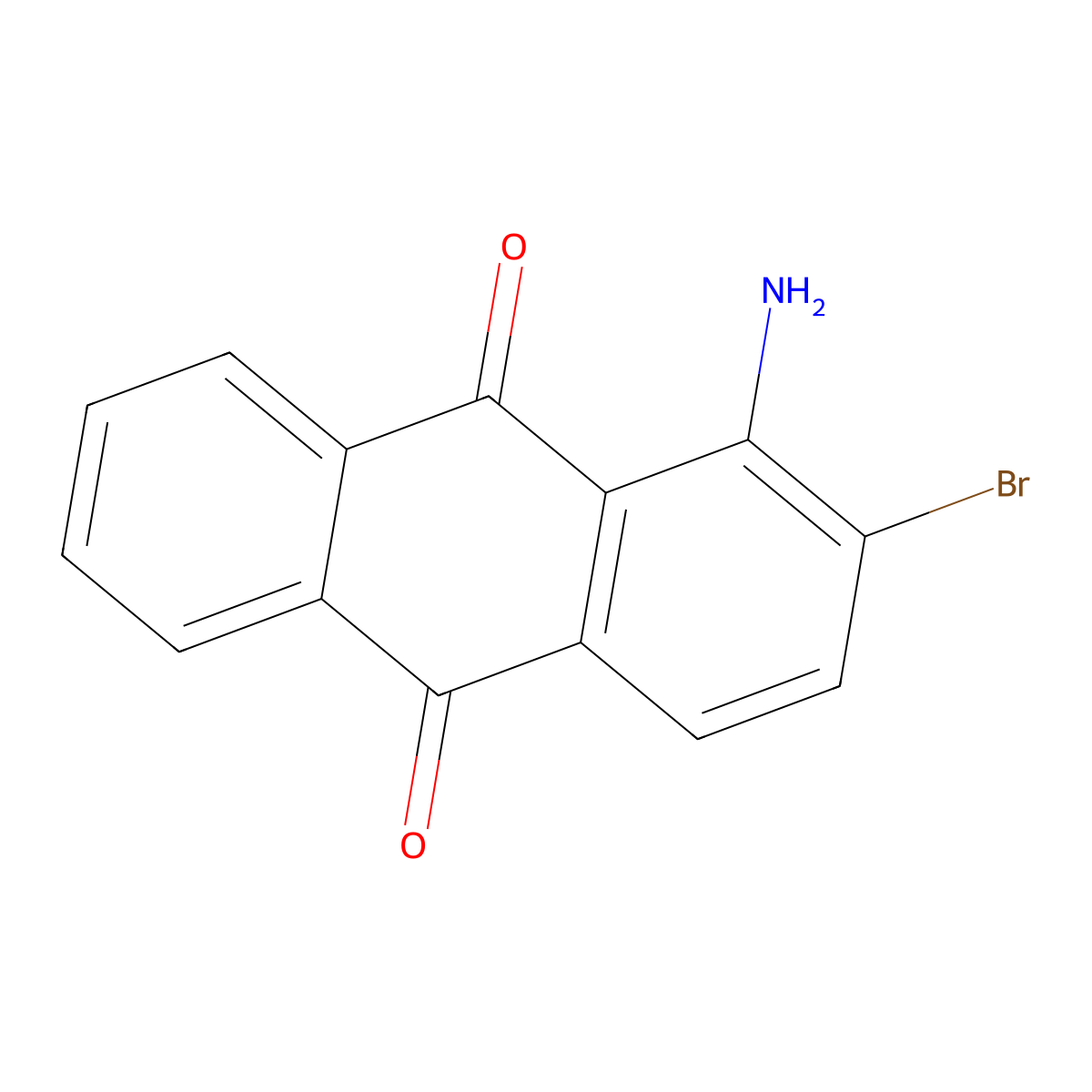 1-Amino-2-bromoanthraquinone molecular structure, CAS 3300-23-0