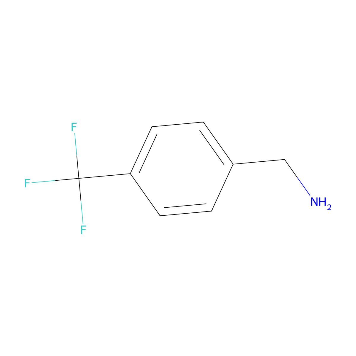4-(Trifluoromethyl)benzylamine molecular structure, CAS 3300-51-4