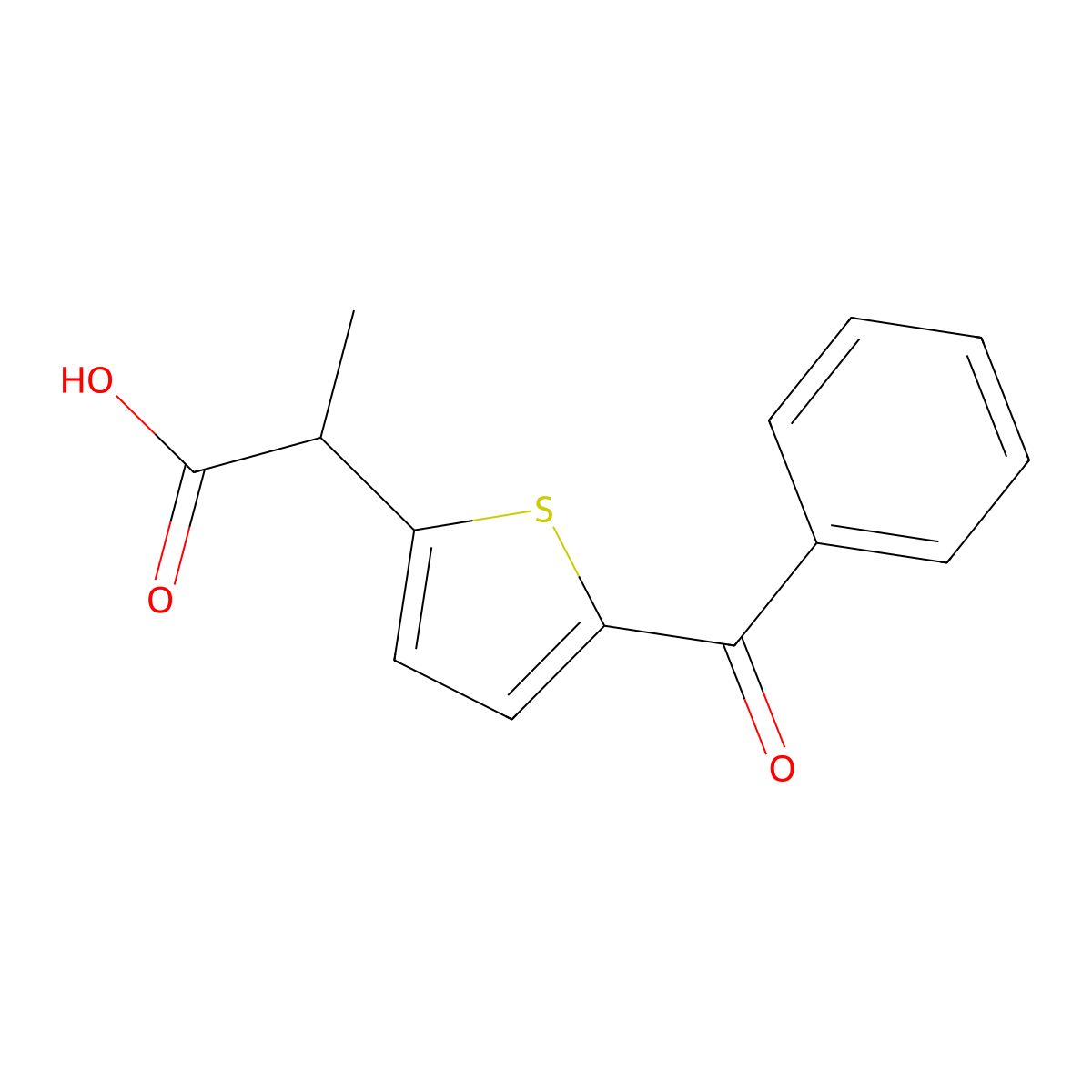 Tiaprofenic Acid molecular structure, CAS 33005-95-7