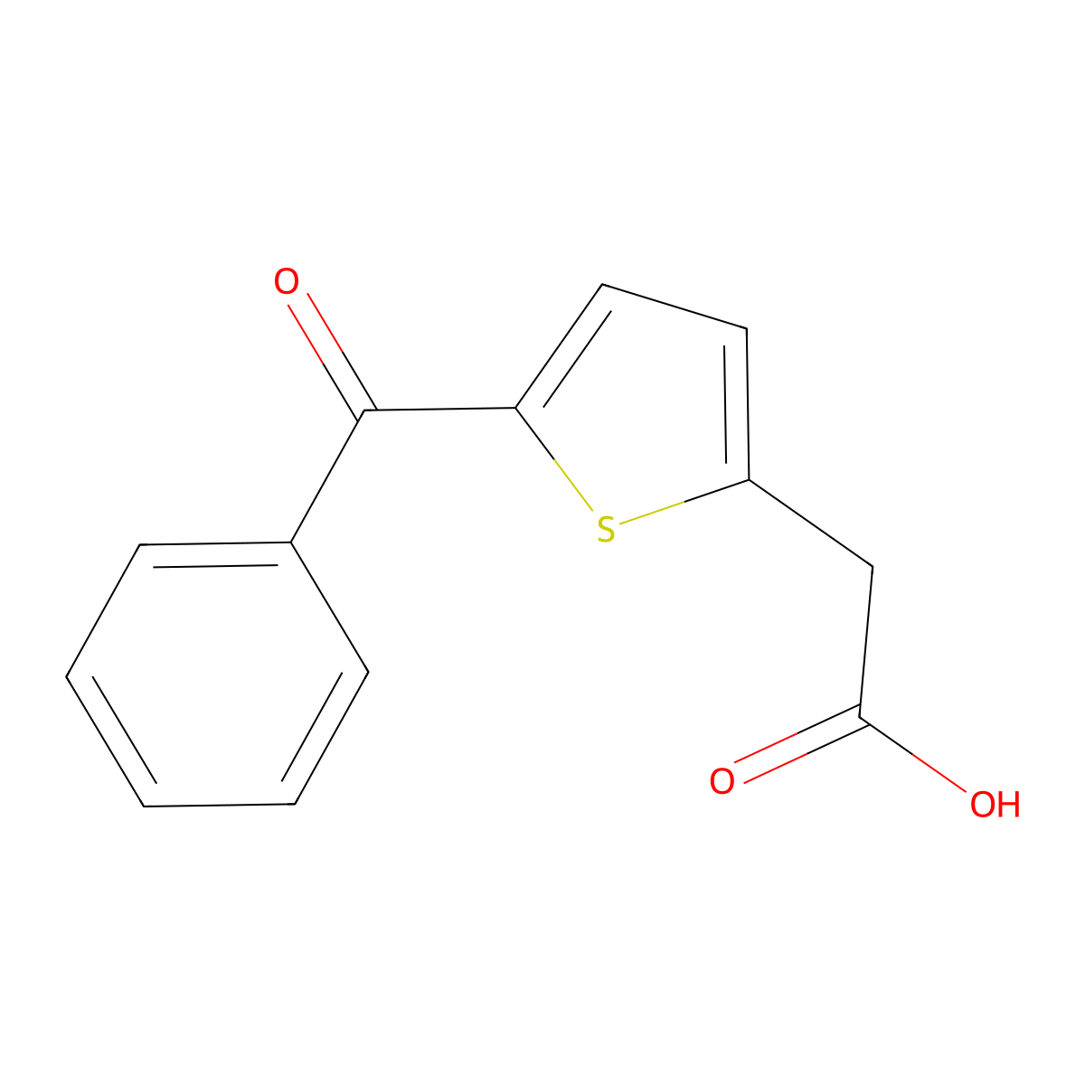 2-(5-Benzoylthiophen-2-yl)acetic acid molecular structure, CAS 33006-00-7