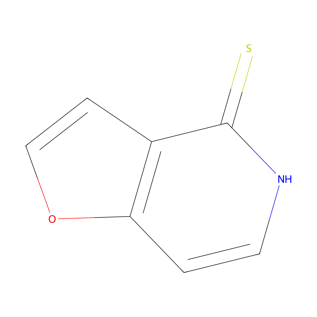 Furo(3,2-c)pyridine-4(5H)-thione molecular structure, CAS 33007-10-2