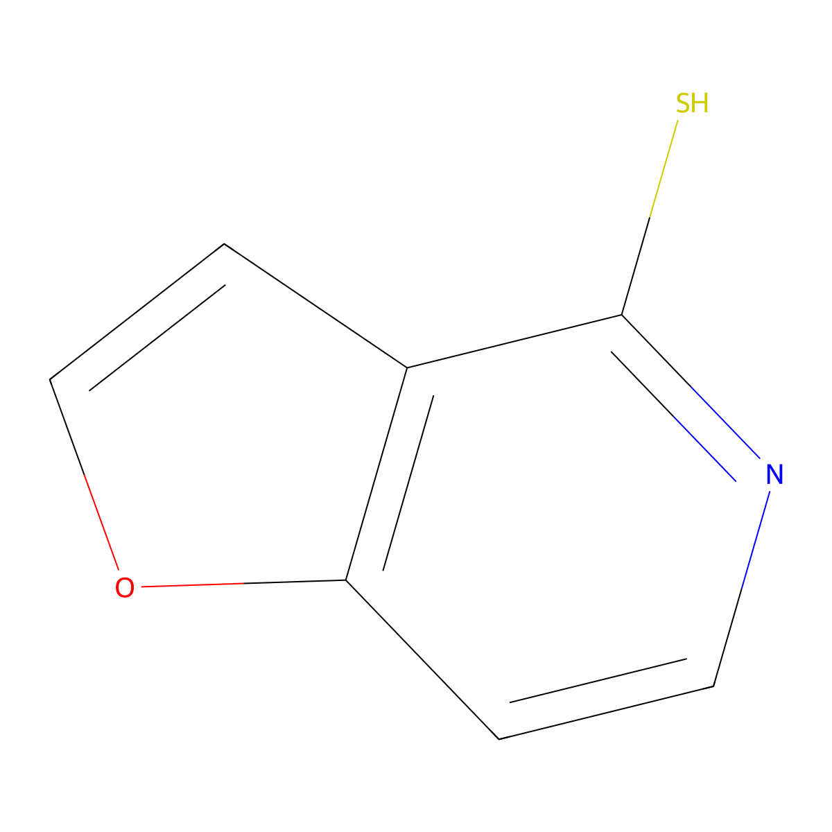 Furo(3,2-c)pyridine-4(5H)-thione molecular structure, CAS 33007-10-2