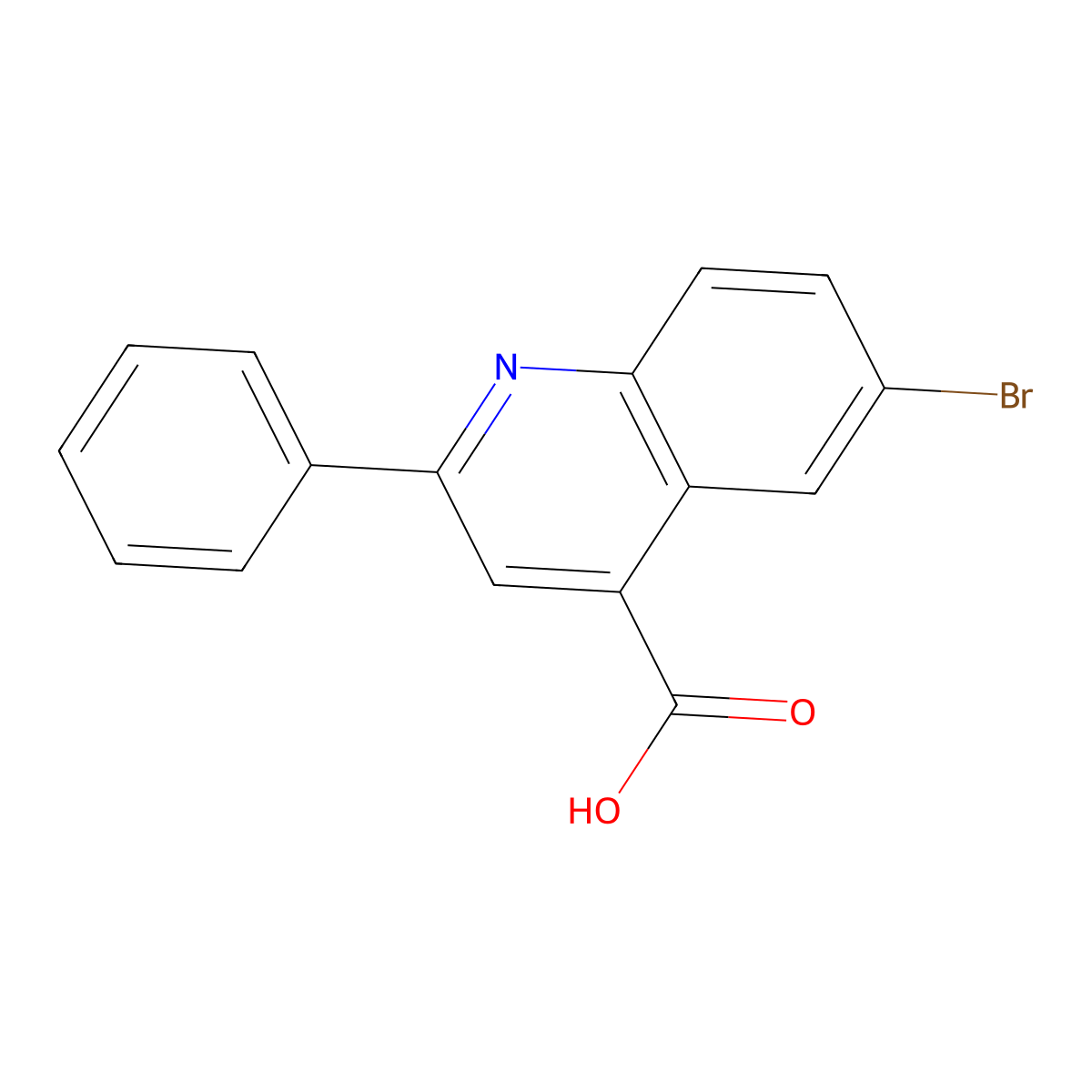 Cinchoninic acid, 6-bromo-2-phenyl- molecular structure, CAS 33007-99-7