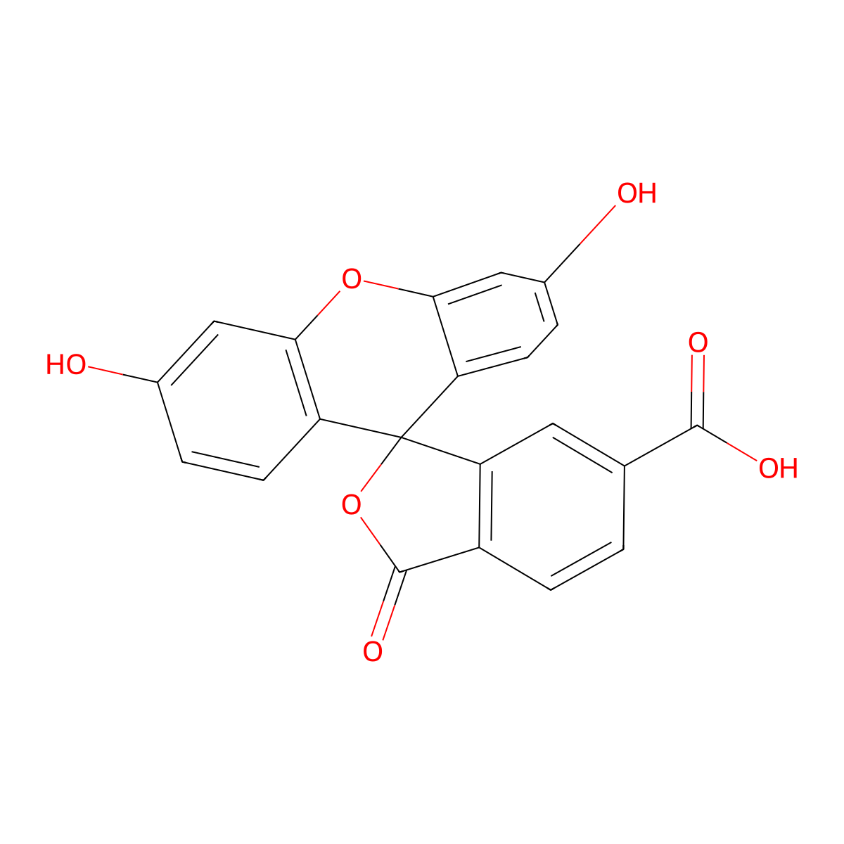 6-Carboxyfluorescein molecular structure, CAS 3301-79-9