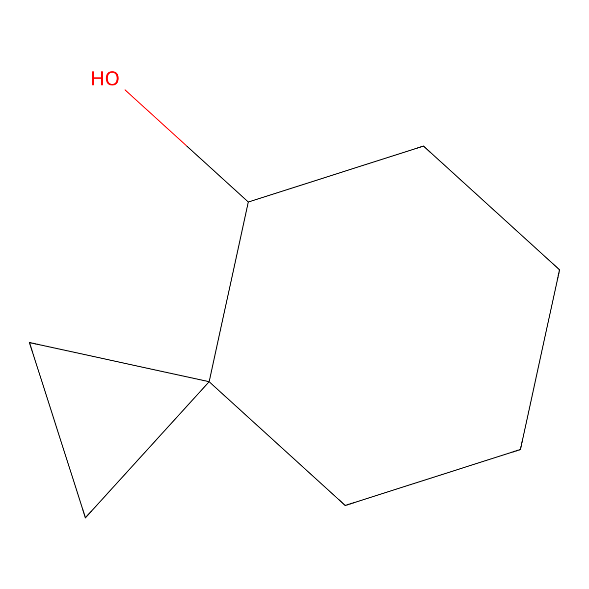 Spiro[2.5]octan-4-ol molecular structure, CAS 3301-81-3