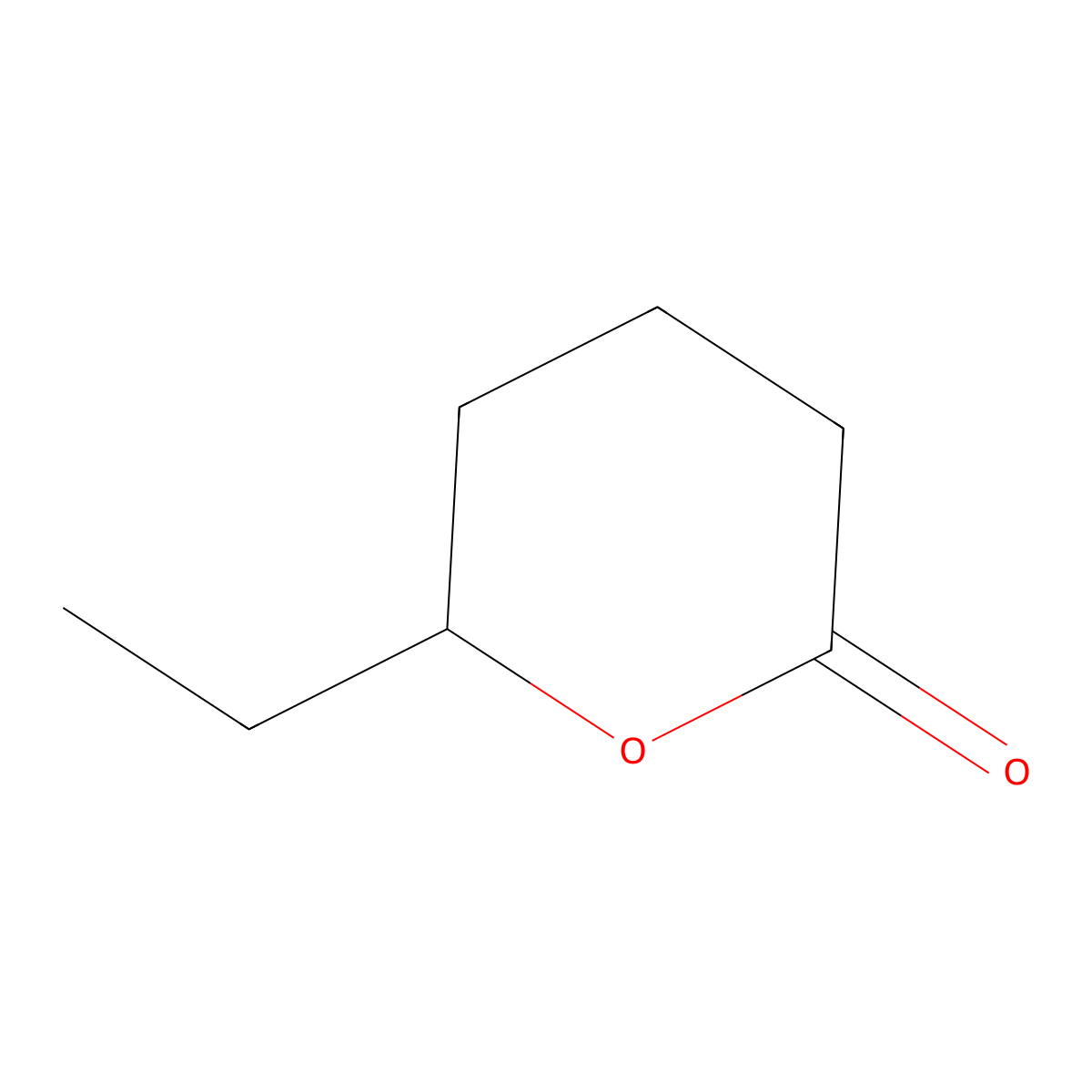 delta-Heptalactone molecular structure, CAS 3301-90-4