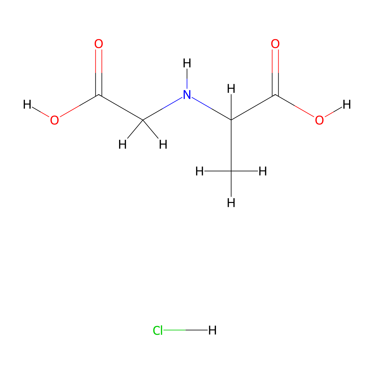 2-[(Carboxymethyl)amino]propanoic acid hydrochloride molecular structure, CAS 33012-75-8