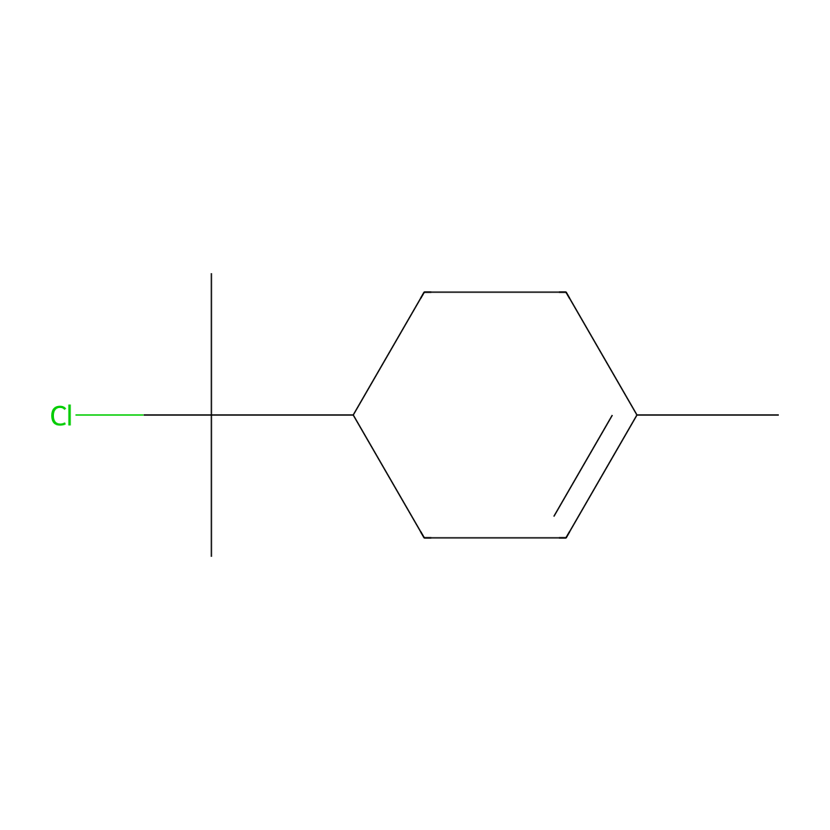 Cyclohexene, 4-(1-chloro-1-methylethyl)-1-methyl- molecular structure, CAS 33012-80-5