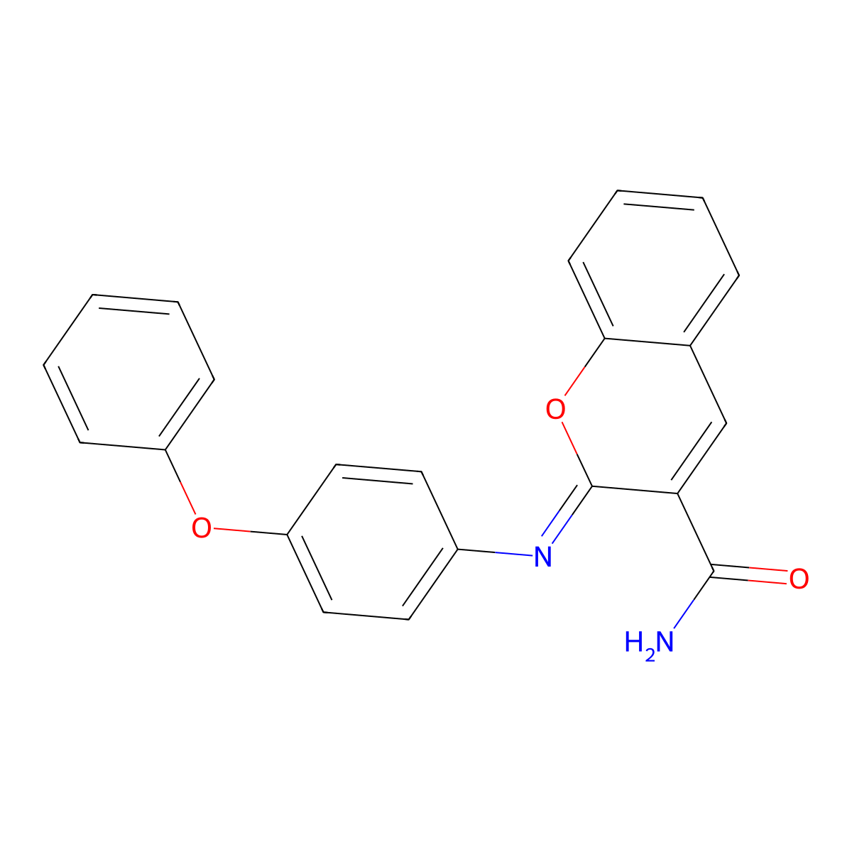 (2Z)-2-[(4-phenoxyphenyl)imino]-2H-chromene-3-carboxamide molecular structure, CAS 330158-59-3