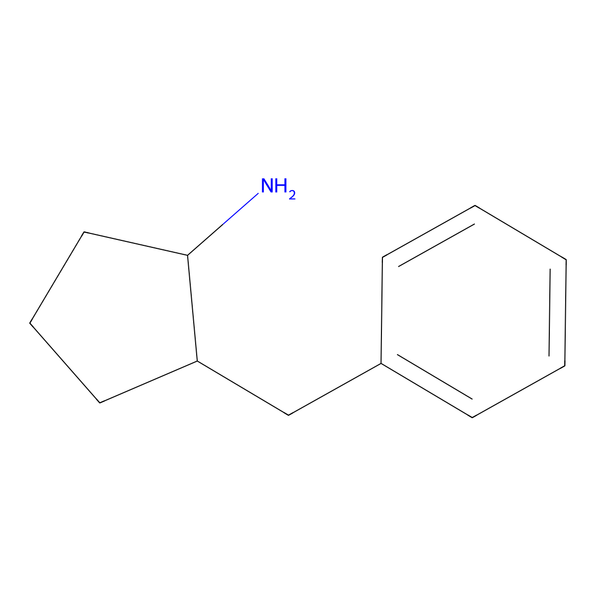 2-Benzylcyclopentan-1-amine molecular structure, CAS 330160-80-0