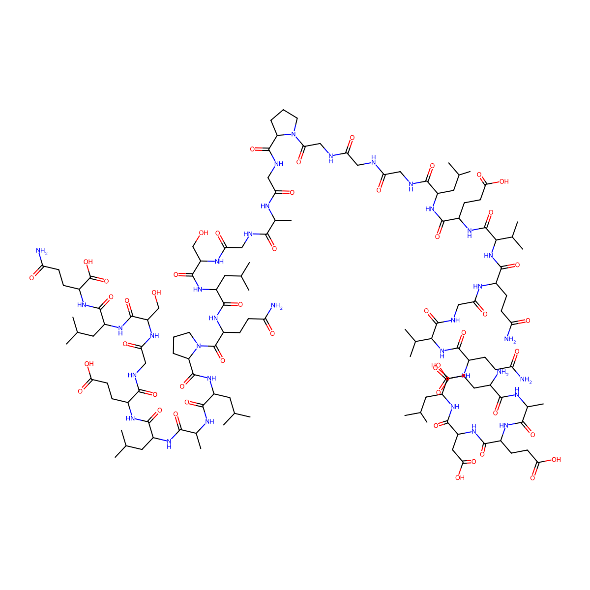 Human c-peptide molecular structure, CAS 33017-11-7