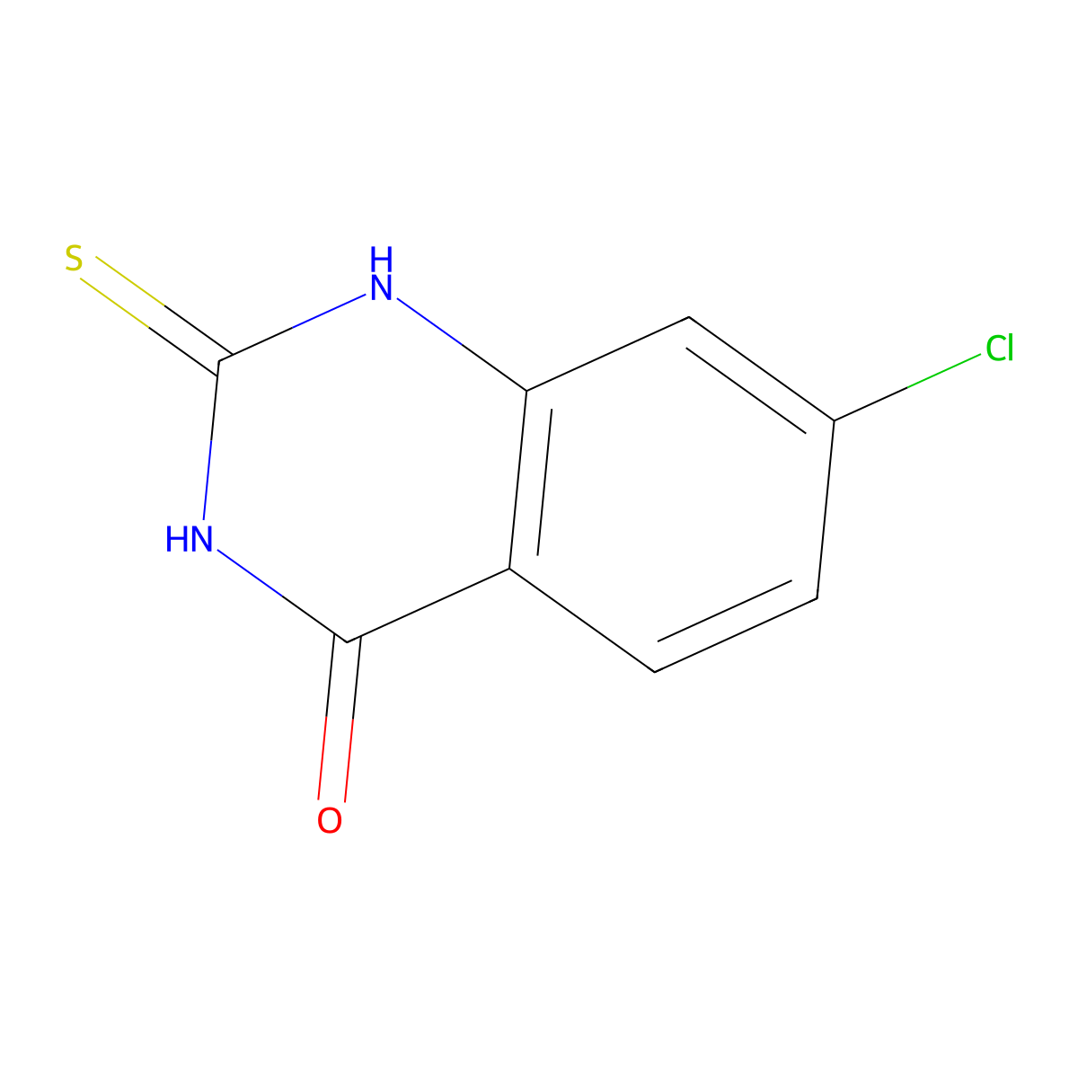 7-Chloro-2-sulfanyl-3,4-dihydroquinazolin-4-one molecular structure, CAS 33017-86-6