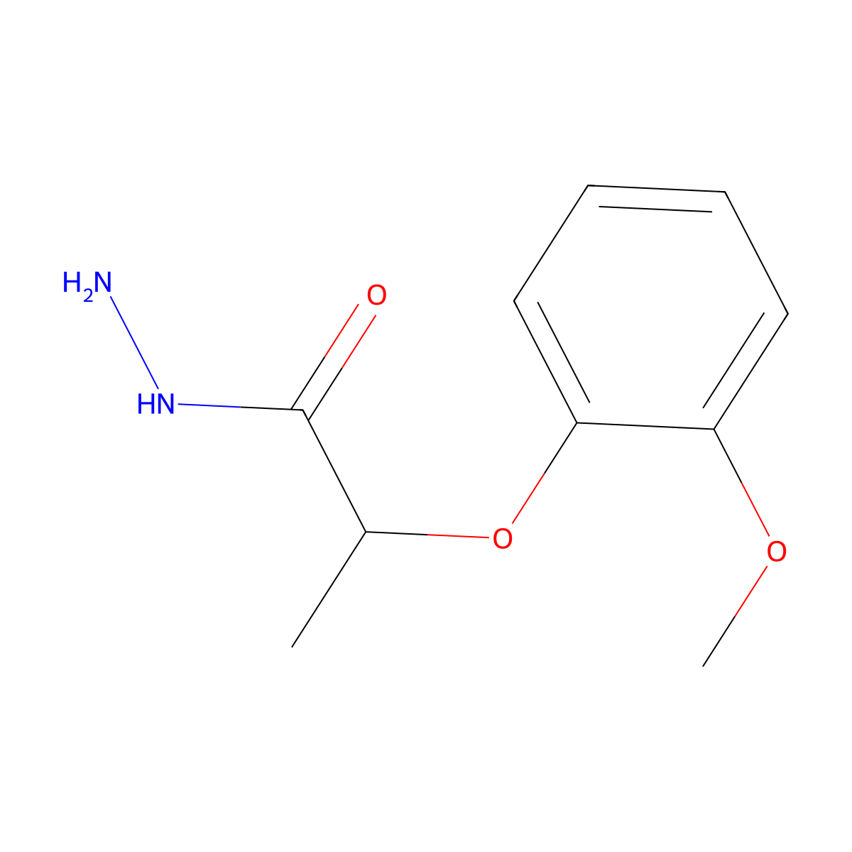 2-(2-Methoxyphenoxy)propanohydrazide molecular structure, CAS 330177-32-7