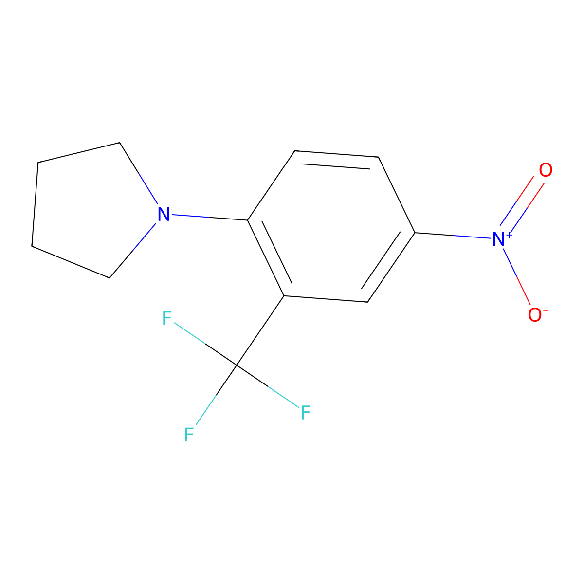 1-[4-Nitro-2-(trifluoromethyl)phenyl]pyrrolidine molecular structure, CAS 330177-40-7