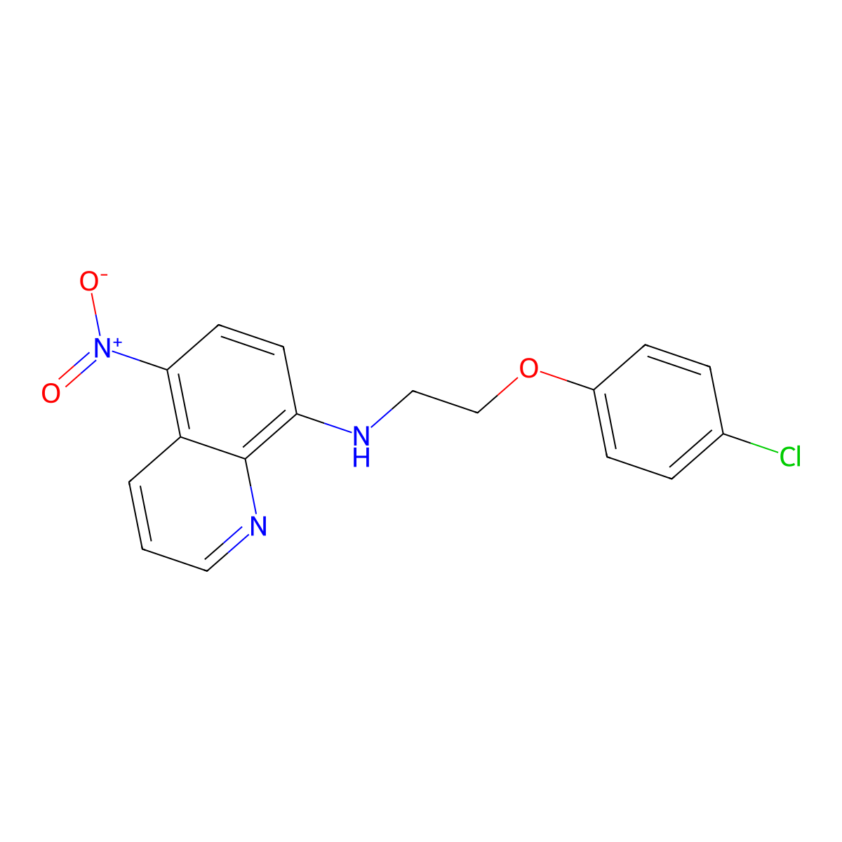N-[2-(4-chlorophenoxy)ethyl]-5-nitroquinolin-8-amine molecular structure, CAS 330177-60-1