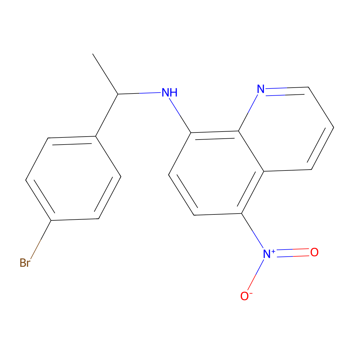 N-[1-(4-bromophenyl)ethyl]-5-nitroquinolin-8-amine molecular structure, CAS 330177-66-7