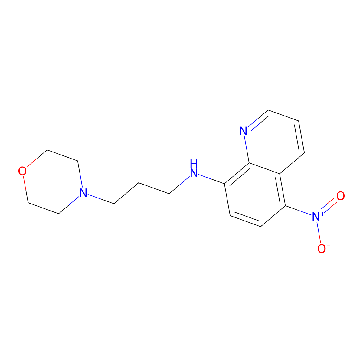 N-(3-morpholin-4-ylpropyl)-5-nitroquinolin-8-amine molecular structure, CAS 330177-69-0