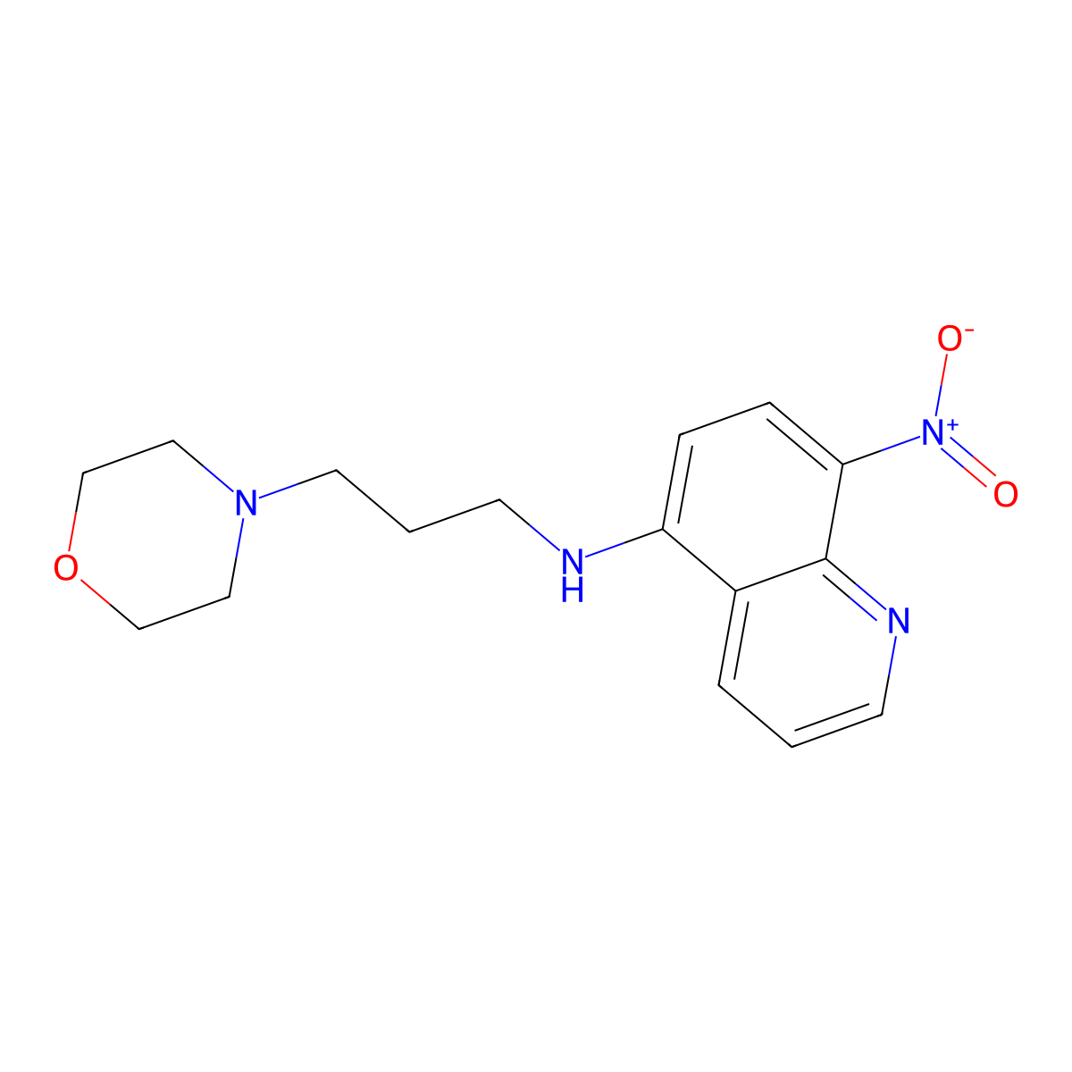 N-[3-(morpholin-4-yl)propyl]-8-nitroquinolin-5-amine molecular structure, CAS 330177-71-4