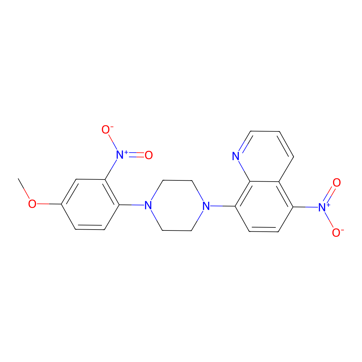 8-[4-(4-Methoxy-2-nitrophenyl)piperazin-1-yl]-5-nitroquinoline molecular structure, CAS 330177-73-6