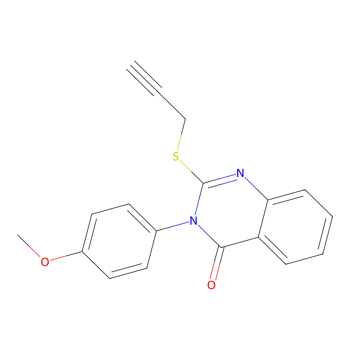 3-(4-Methoxyphenyl)-2-prop-2-ynylsulfanylquinazolin-4-one molecular structure, CAS 330179-93-6