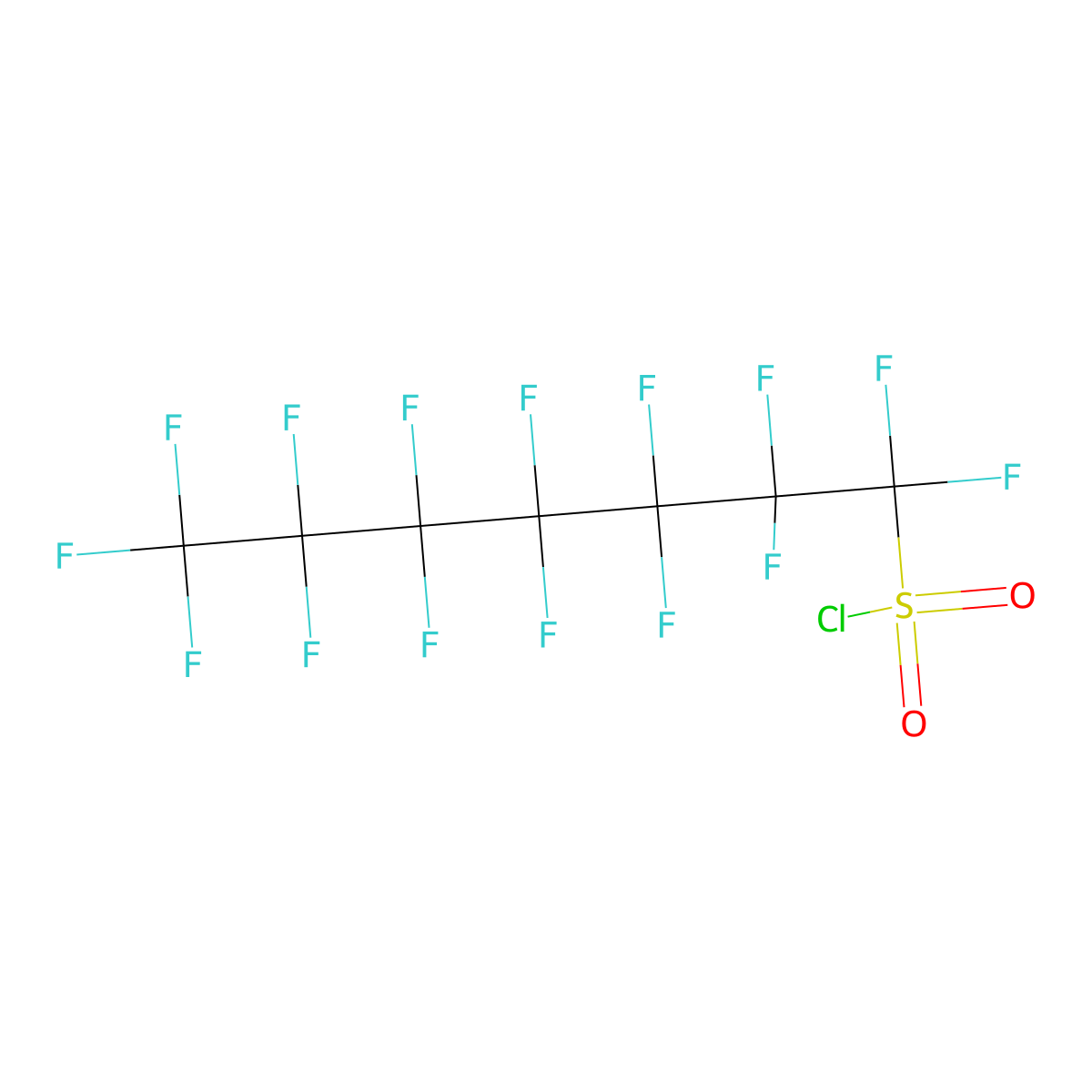 Perfluoroheptanesulfonyl chloride molecular structure, CAS 33018-82-5
