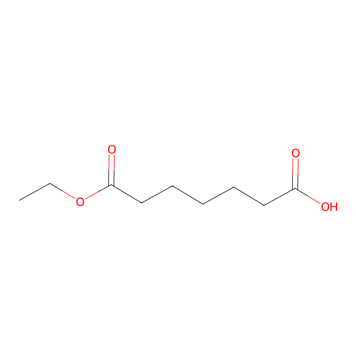 Ethyl hydrogen heptane-1,7-dioate molecular structure, CAS 33018-91-6