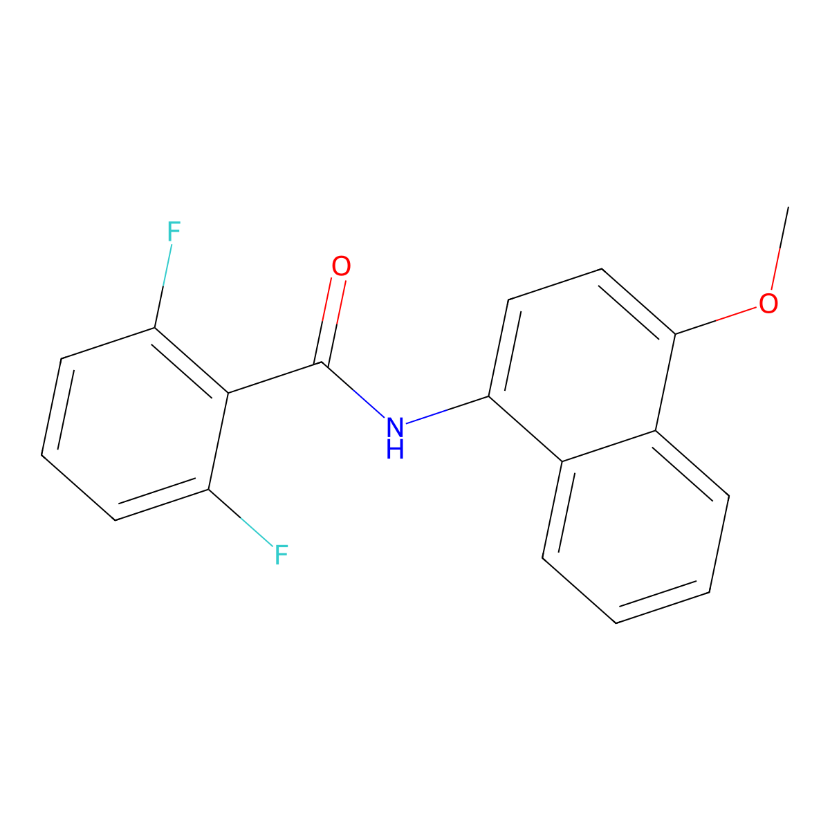 2,6-difluoro-N-(4-methoxynaphthalen-1-yl)benzamide molecular structure, CAS 330189-16-7