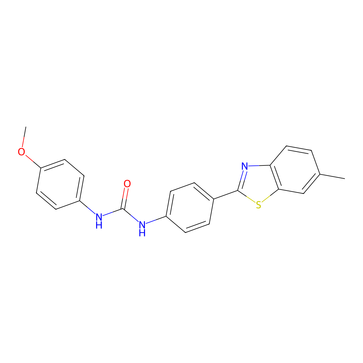 1-(4-Methoxyphenyl)-3-[4-(6-methyl-1,3-benzothiazol-2-yl)phenyl]urea molecular structure, CAS 330189-50-9