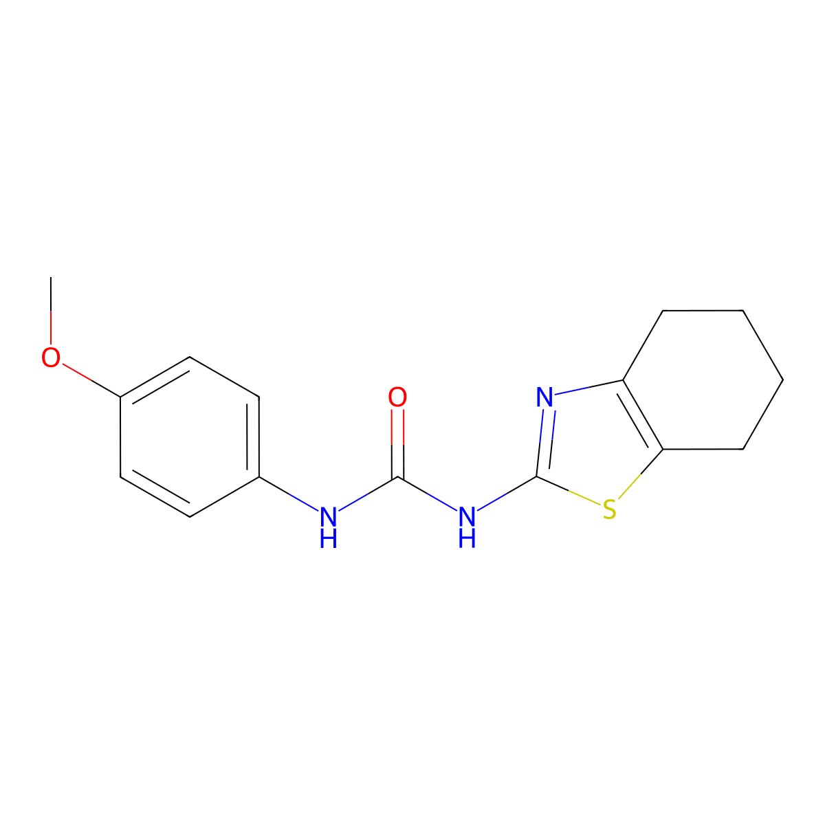 1-(4-Methoxyphenyl)-3-(4,5,6,7-tetrahydro-1,3-benzothiazol-2-yl)urea molecular structure, CAS 330189-51-0
