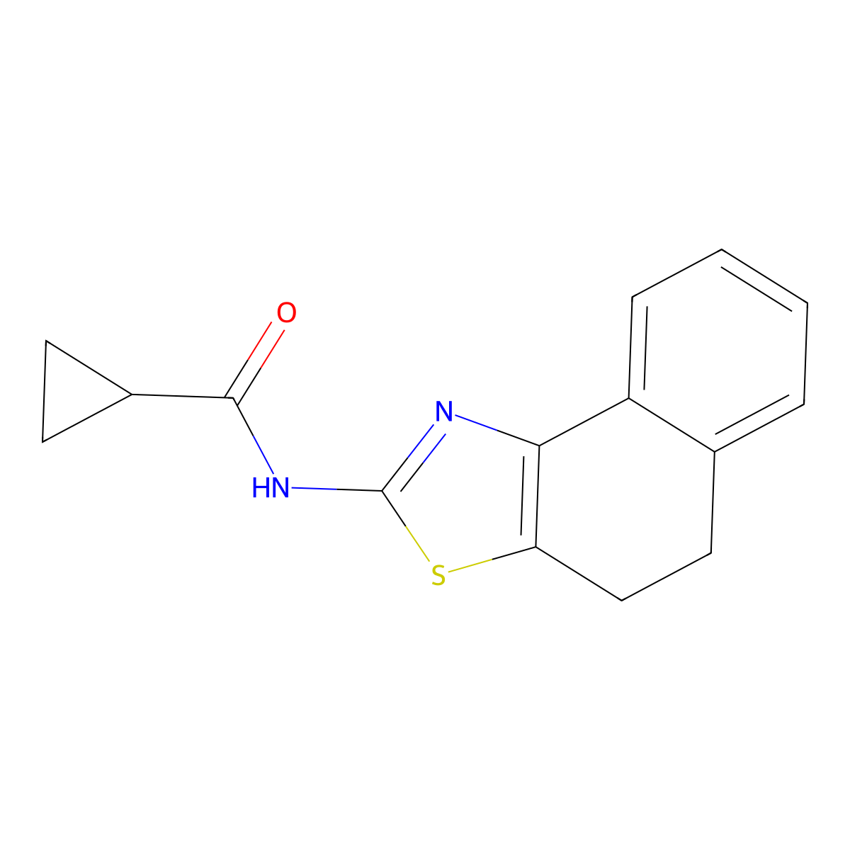 N-{4H,5H-naphtho[1,2-d][1,3]thiazol-2-yl}cyclopropanecarboxamide molecular structure, CAS 330189-61-2