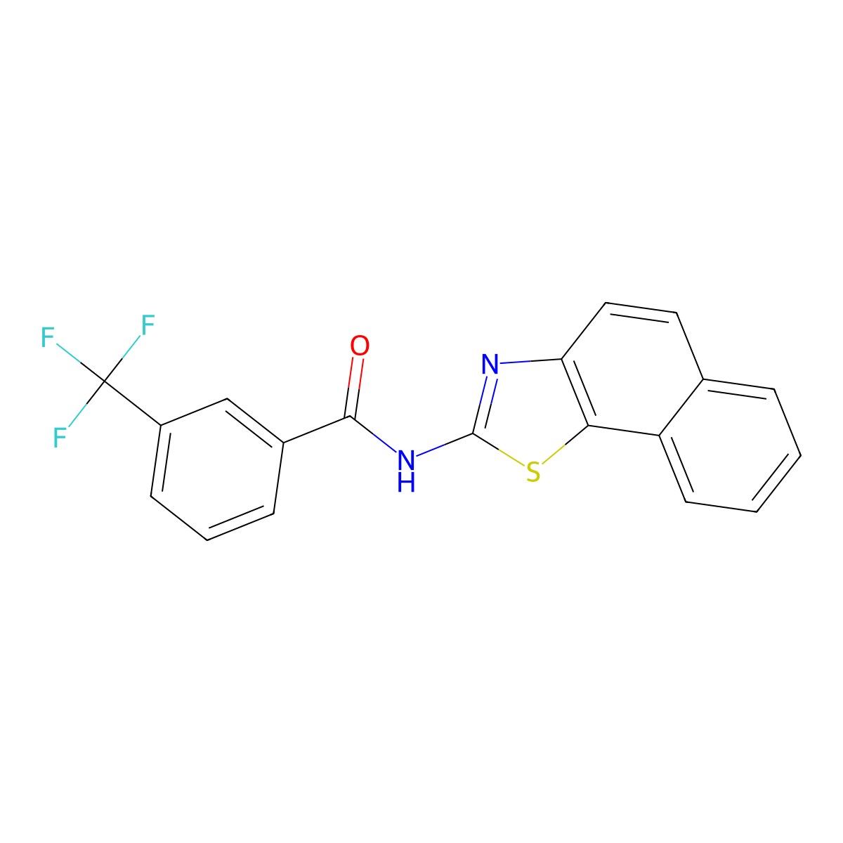N-(naphtho[2,1-d]thiazol-2-yl)-3-(trifluoromethyl)benzamide molecular structure, CAS 330189-66-7