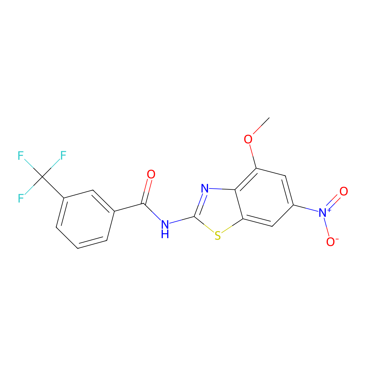 N-(4-methoxy-6-nitro-1,3-benzothiazol-2-yl)-3-(trifluoromethyl)benzamide molecular structure, CAS 330189-72-5
