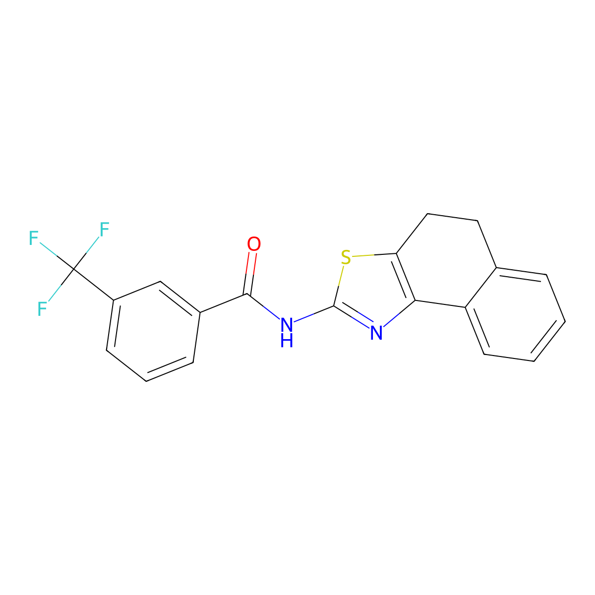 N-(4,5-dihydronaphtho[1,2-d]thiazol-2-yl)-3-(trifluoromethyl)benzamide molecular structure, CAS 330189-75-8