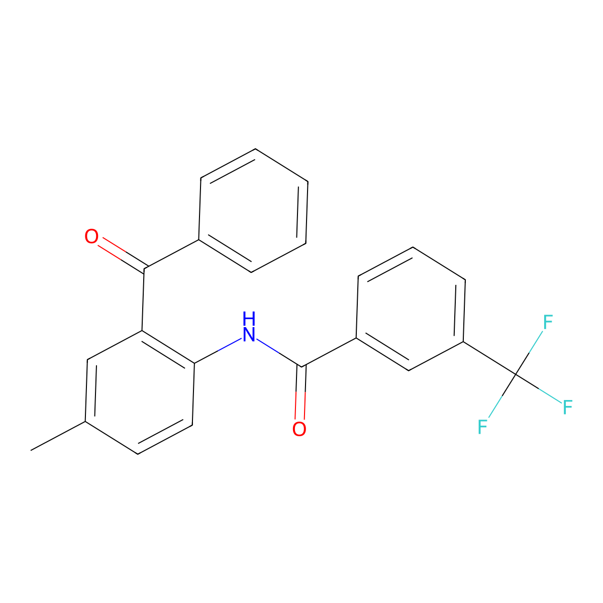 N-(2-benzoyl-4-methylphenyl)-3-(trifluoromethyl)benzamide molecular structure, CAS 330190-01-7