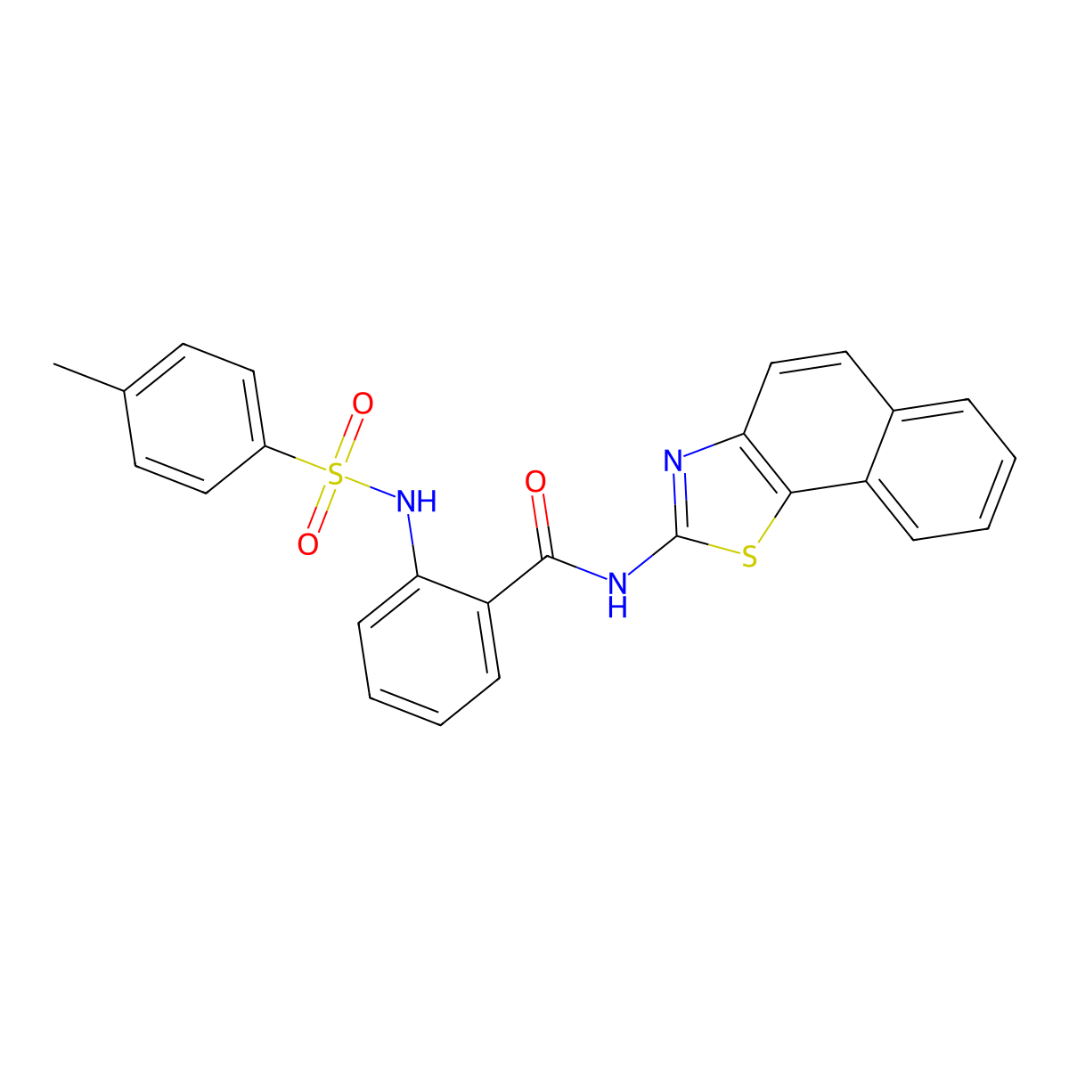 2-(4-methylbenzenesulfonamido)-N-{naphtho[2,1-d][1,3]thiazol-2-yl}benzamide molecular structure, CAS 330190-11-9