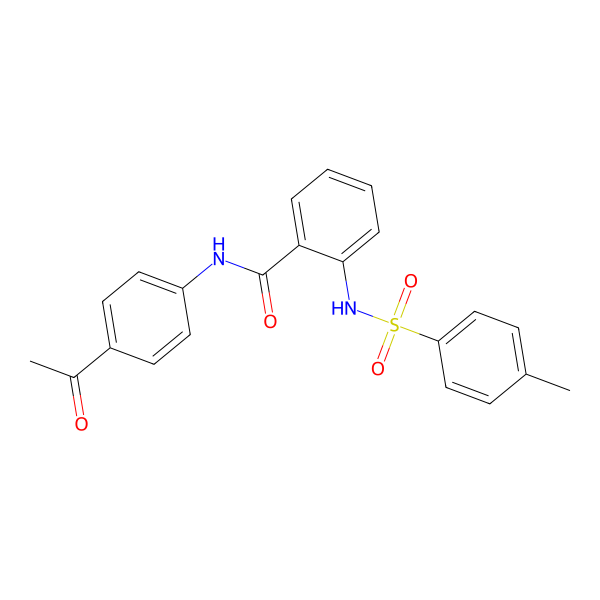 N-(4-acetylphenyl)-2-(4-methylbenzenesulfonamido)benzamide molecular structure, CAS 330190-18-6