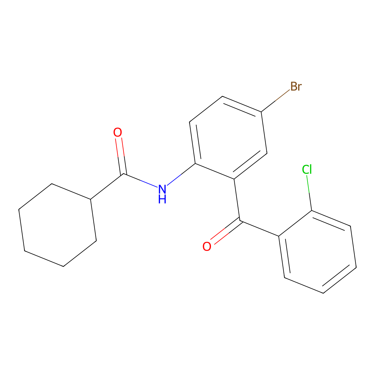 N-[4-bromo-2-(2-chlorobenzoyl)phenyl]cyclohexanecarboxamide molecular structure, CAS 330191-14-5