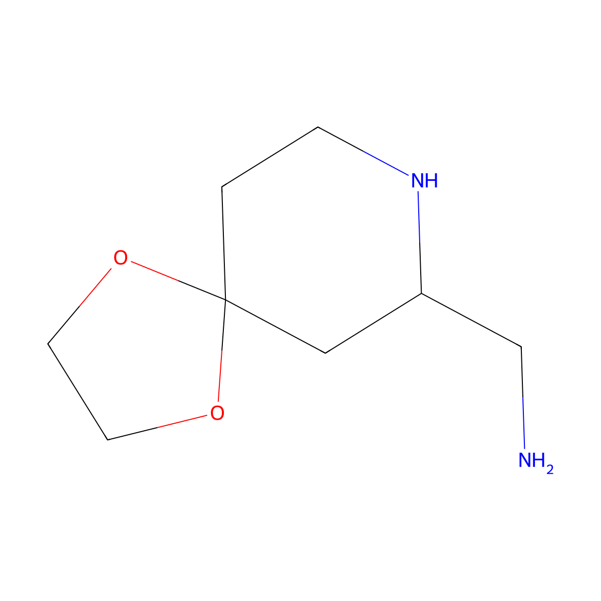 1,4-Dioxa-8-azaspiro[4.5]decane-7-methanamine molecular structure, CAS 330194-76-8