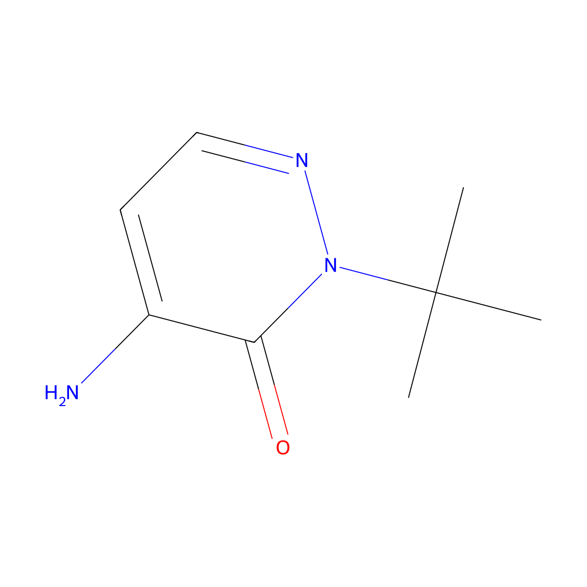 4-amino-2-(tert-butyl)-3(2H)-pyridazinone molecular structure, CAS 330196-02-6