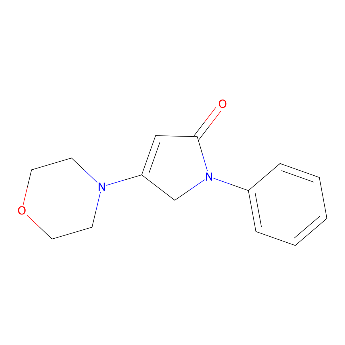 4-Morpholino-1-phenyl-1H-pyrrol-2(5H)-one molecular structure, CAS 330196-27-5